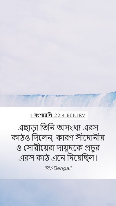 1 বংশাৱলি 22:4 BENIRV Bible Verse Image