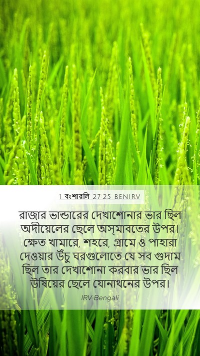 1 বংশাৱলি 27:25 BENIRV Bible Verse Image