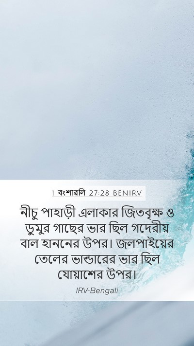 1 বংশাৱলি 27:28 BENIRV Bible Verse Image