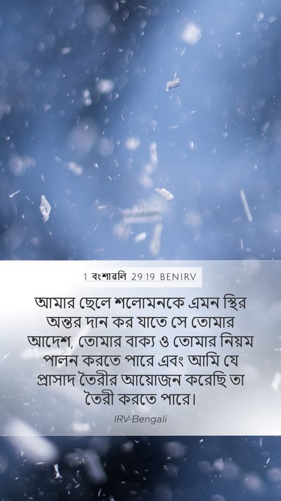 1 বংশাৱলি 29:19 BENIRV Bible Verse Image