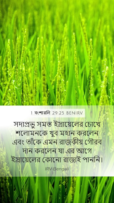 1 বংশাৱলি 29:25 BENIRV Bible Verse Image