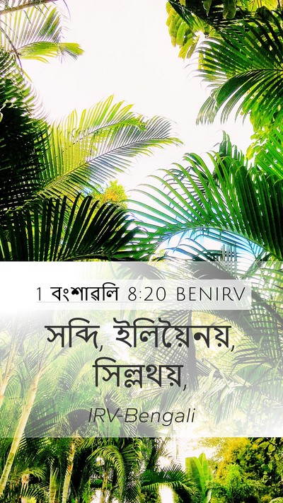 1 বংশাৱলি 8:20 BENIRV Mobile Phone Wallpaper - সব্দি, ইলিয়ৈনয়, - Mobile Bible Verse Wallpaper