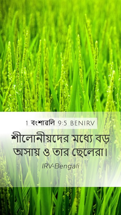 1 বংশাৱলি 9:5 BENIRV Bible Verse Image