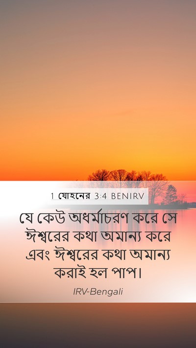 1 যোহনের 3:4 BENIRV Bible Verse Image