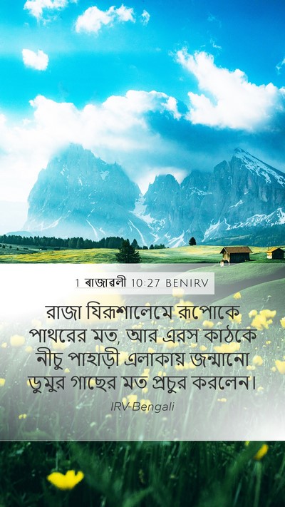 1 ৰাজাৱলী 10:27 BENIRV Bible Verse Image