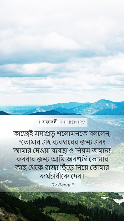1 ৰাজাৱলী 11:11 BENIRV Bible Verse Image
