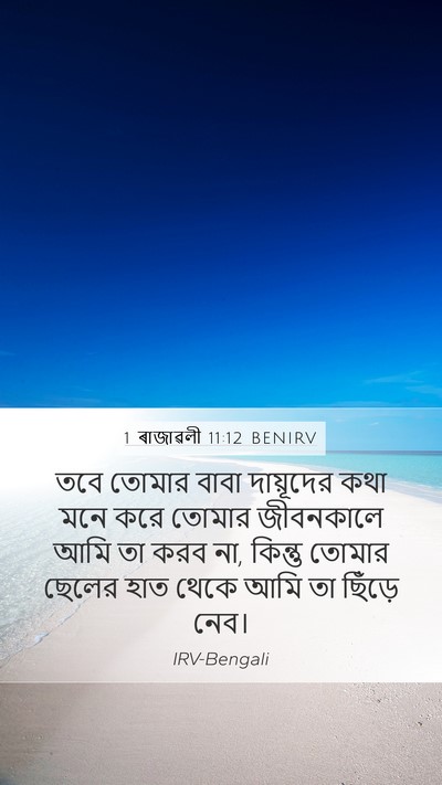 1 ৰাজাৱলী 11:12 BENIRV Bible Verse Image
