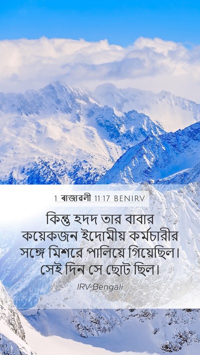 1 ৰাজাৱলী 11:17 BENIRV Mobile Phone Wallpaper - কিন্তু হদদ তার - Mobile Bible Verse Wallpaper