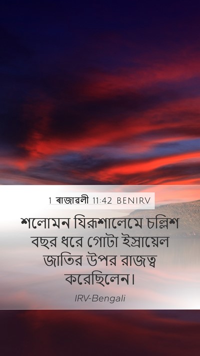 1 ৰাজাৱলী 11:42 BENIRV Bible Verse Image