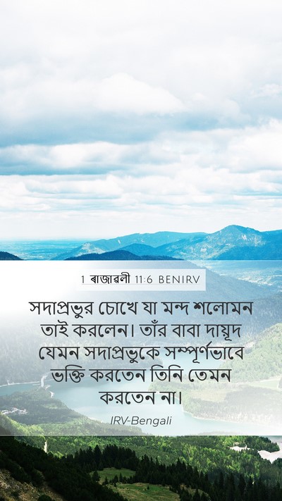 1 ৰাজাৱলী 11:6 BENIRV Bible Verse Image