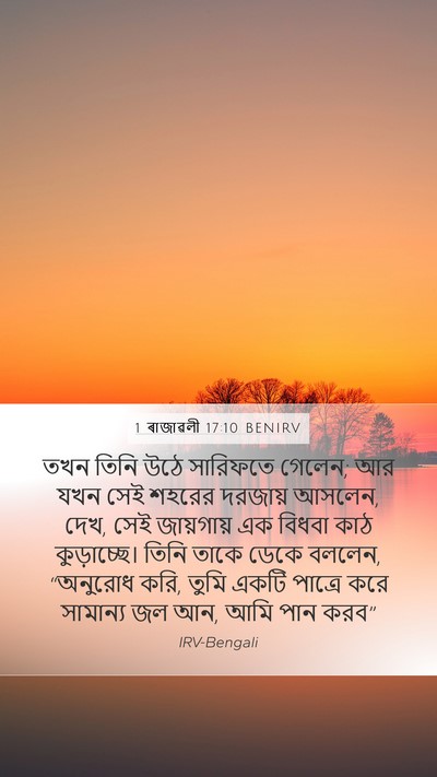 1 ৰাজাৱলী 17:10 BENIRV Bible Verse Image
