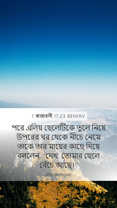 1 ৰাজাৱলী 17:23 BENIRV Bible Verse Image