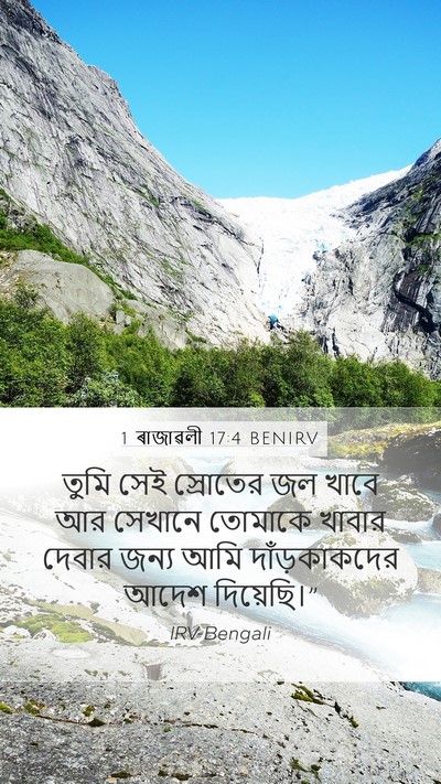 1 ৰাজাৱলী 17:4 BENIRV Bible Verse Image