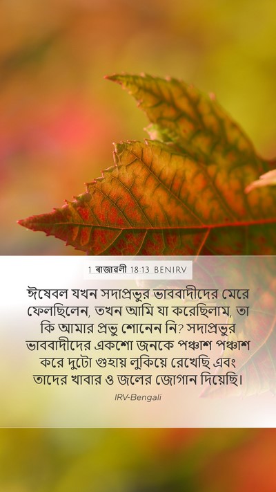 1 ৰাজাৱলী 18:13 BENIRV Bible Verse Image