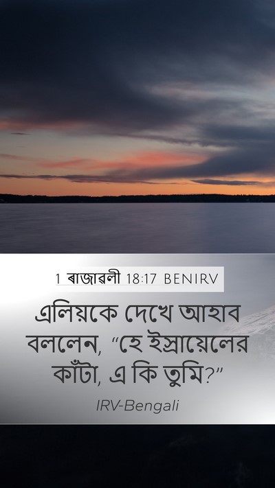 1 ৰাজাৱলী 18:17 BENIRV Bible Verse Image