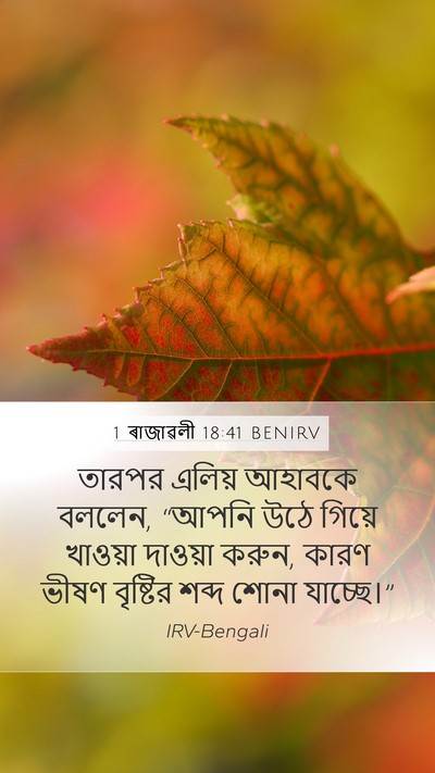 1 ৰাজাৱলী 18:41 BENIRV Bible Verse Image