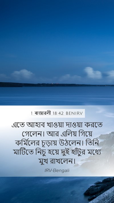 1 ৰাজাৱলী 18:42 BENIRV Bible Verse Image