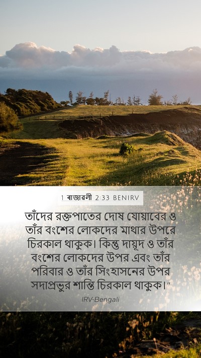 1 ৰাজাৱলী 2:33 BENIRV Bible Verse Image
