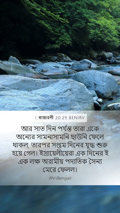 1 ৰাজাৱলী 20:29 BENIRV Bible Verse Image
