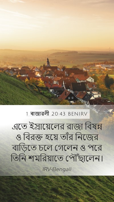 1 ৰাজাৱলী 20:43 BENIRV Bible Verse Image