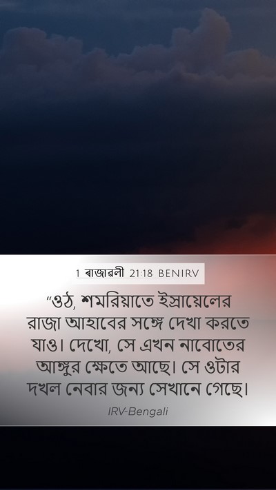 1 ৰাজাৱলী 21:18 BENIRV Bible Verse Image