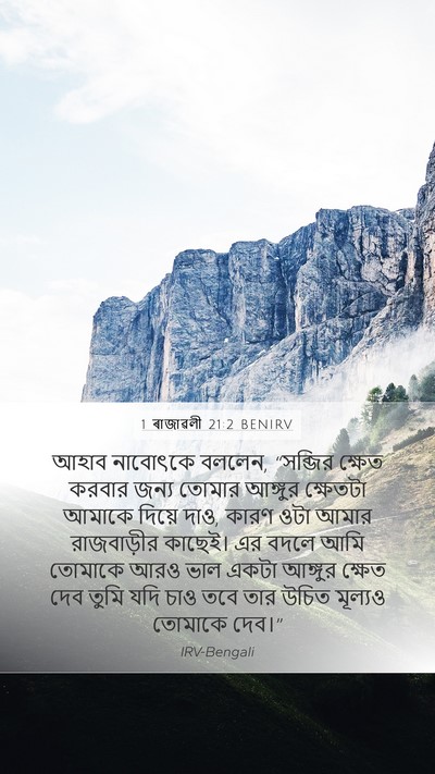 1 ৰাজাৱলী 21:2 BENIRV Bible Verse Image