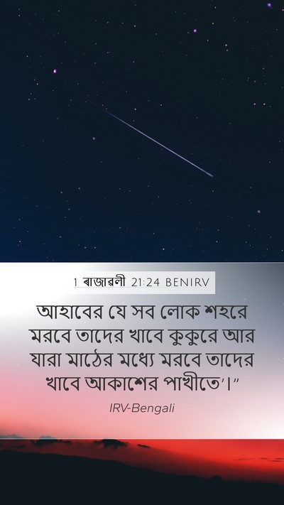 1 ৰাজাৱলী 21:24 BENIRV Bible Verse Image