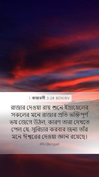 1 ৰাজাৱলী 3:28 BENIRV Bible Verse Image