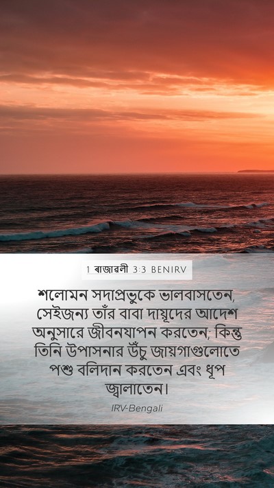 1 ৰাজাৱলী 3:3 BENIRV Bible Verse Image