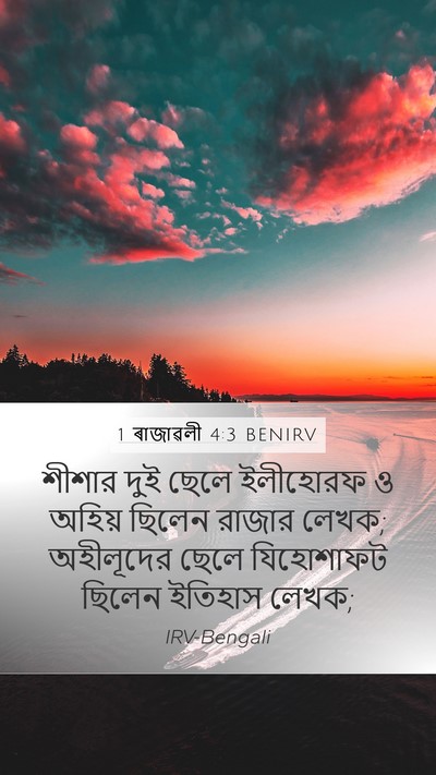 1 ৰাজাৱলী 4:3 BENIRV Bible Verse Image