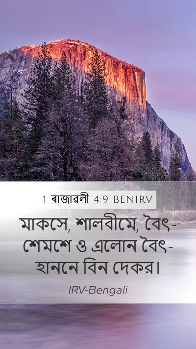 1 ৰাজাৱলী 4:9 BENIRV Bible Verse Image