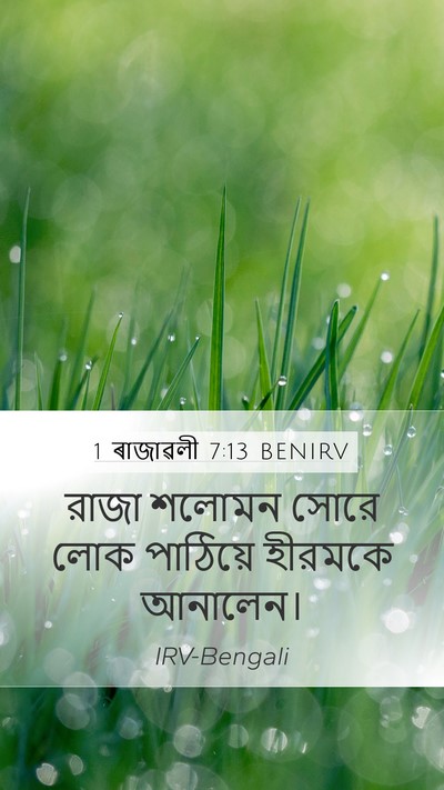 1 ৰাজাৱলী 7:13 BENIRV Bible Verse Image