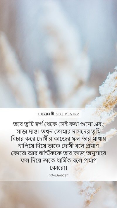 1 ৰাজাৱলী 8:32 BENIRV Bible Verse Image