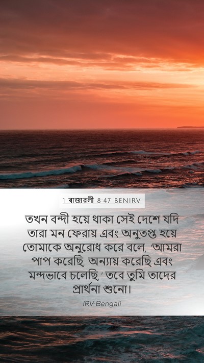 1 ৰাজাৱলী 8:47 BENIRV Bible Verse Image