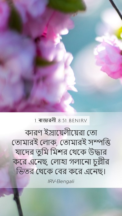 1 ৰাজাৱলী 8:51 BENIRV Bible Verse Image