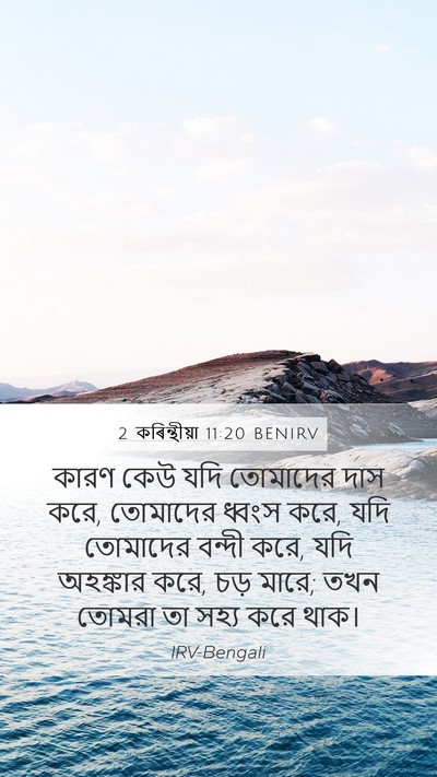 2 কৰিন্থীয়া 11:20 BENIRV Bible Verse Image