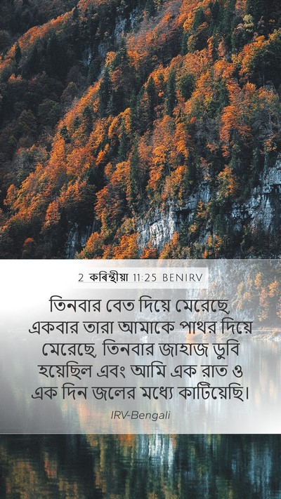 2 কৰিন্থীয়া 11:25 BENIRV Mobile Phone Wallpaper - তিনবার বেত দিয়ে - Mobile Bible Verse Wallpaper