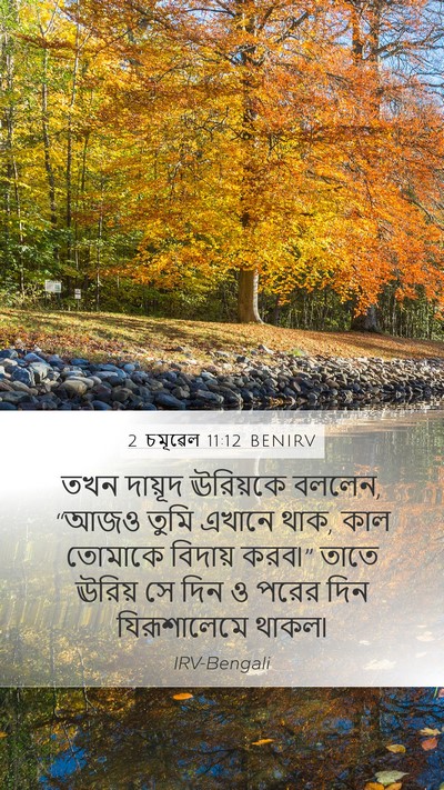 2 চমূৱেল 11:12 BENIRV Mobile Phone Wallpaper - তখন দায়ূদ - Mobile Bible Verse Wallpaper