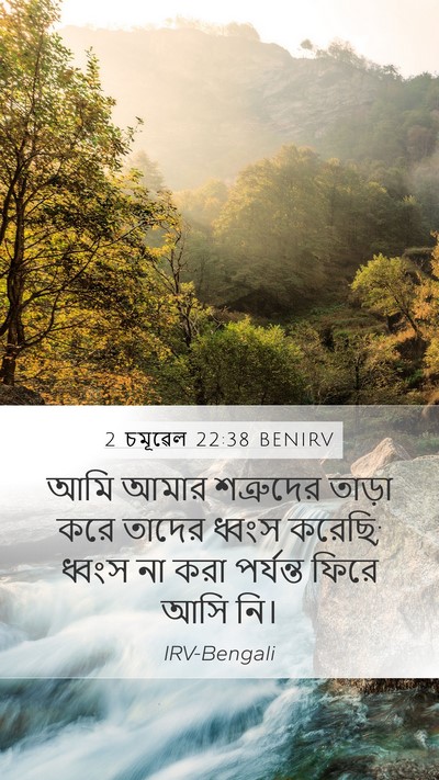 2 চমূৱেল 22:38 BENIRV Mobile Phone Wallpaper - আমি আমার শত্রুদের - Mobile Bible Verse Wallpaper