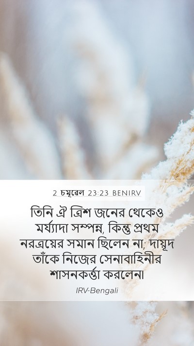 2 চমূৱেল 23:23 BENIRV Bible Verse Image