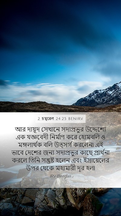 2 চমূৱেল 24:25 BENIRV Bible Verse Image