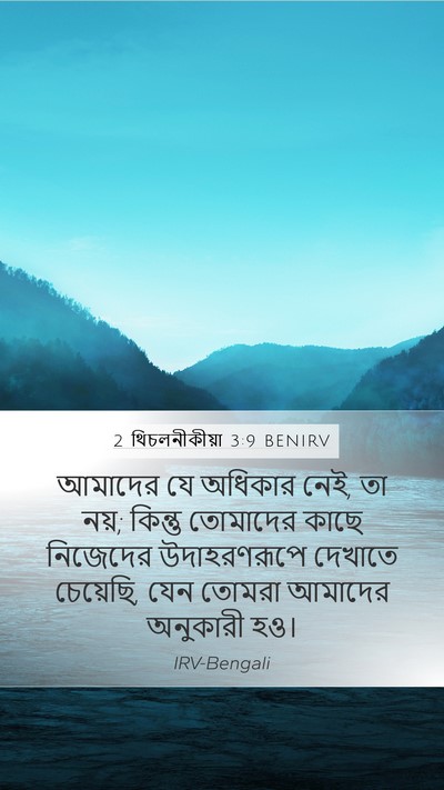 2 থিচলনীকীয়া 3:9 BENIRV Bible Verse Image