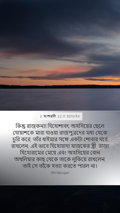 2 বংশাৱলি 22:11 BENIRV Bible Verse Image