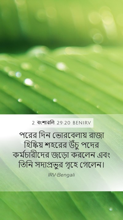 2 বংশাৱলি 29:20 BENIRV Bible Verse Image