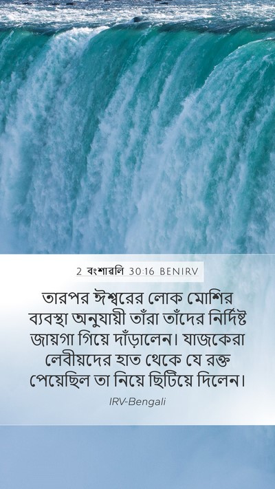 2 বংশাৱলি 30:16 BENIRV Bible Verse Image
