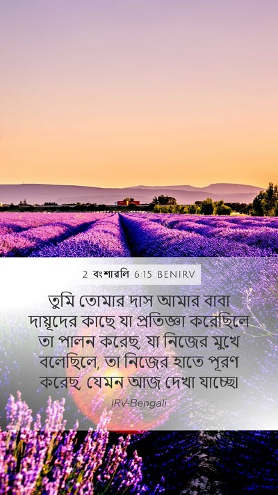 2 বংশাৱলি 6:15 BENIRV Mobile Phone Wallpaper - তুমি তোমার দাস - Mobile Bible Verse Wallpaper