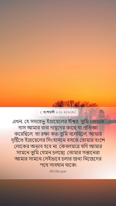 2 বংশাৱলি 6:16 BENIRV Bible Verse Image