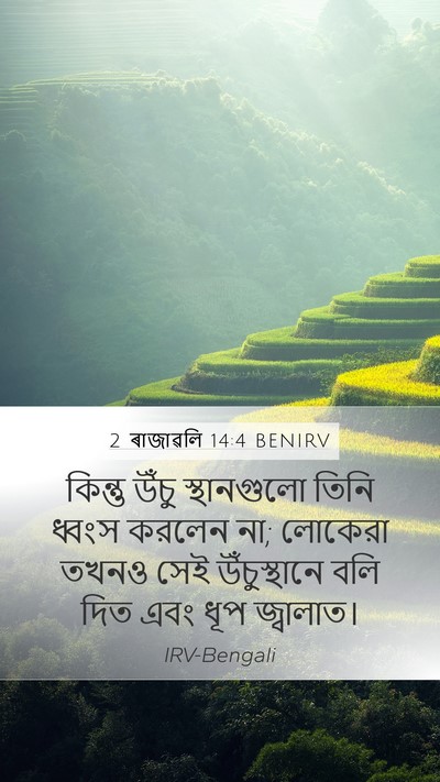 2 ৰাজাৱলি 14:4 BENIRV Bible Verse Image