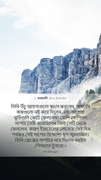 2 ৰাজাৱলি 18:4 BENIRV Bible Verse Image