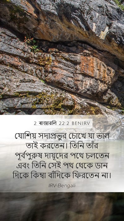 2 ৰাজাৱলি 22:2 BENIRV Bible Verse Image